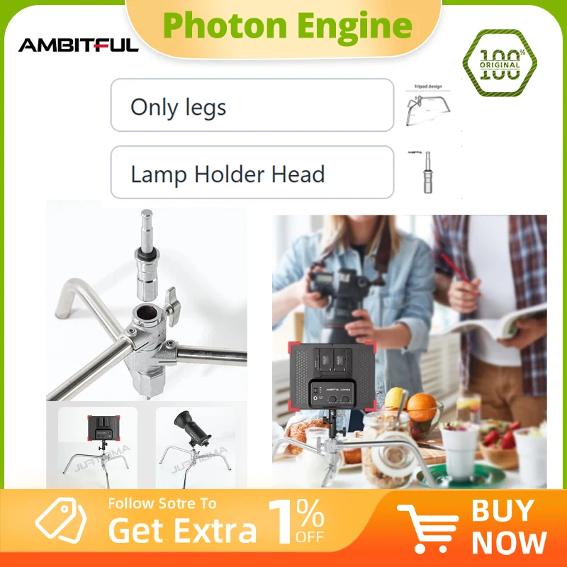 Support de fixation pour trépied C, support de lampe Magic Leg, peut être installé avec des lumières LED, des éclairages photo