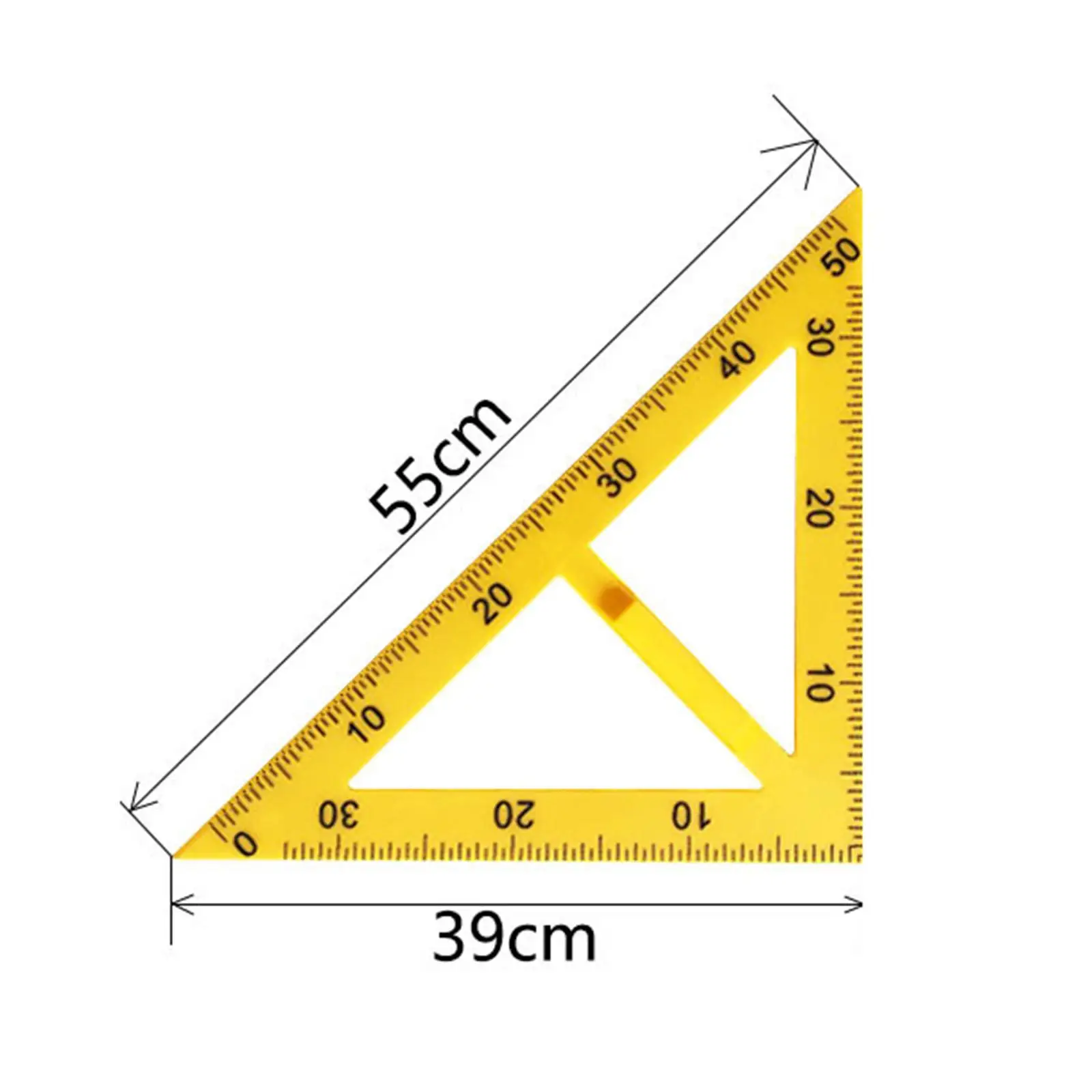 Large Mathematics Teaching Ruler Teaching Supplies Protractor Ruler Math Geometry Tool for Drafting Engineering Classroom Office