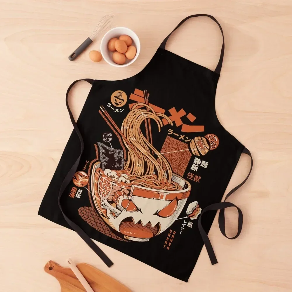 

Black X-ray Great Ramen! Apron Custom Hairdressing Kitchen on the wall Kitchen Apras Man Apron