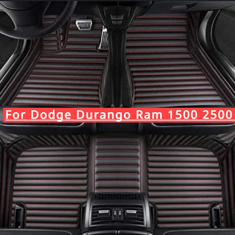 

Custom Car Floor Mats For Dodge Durango Ram 1500 2500 2002-2024 Luxury Waterproof Interior Accessories Auto leather Carpet Foot