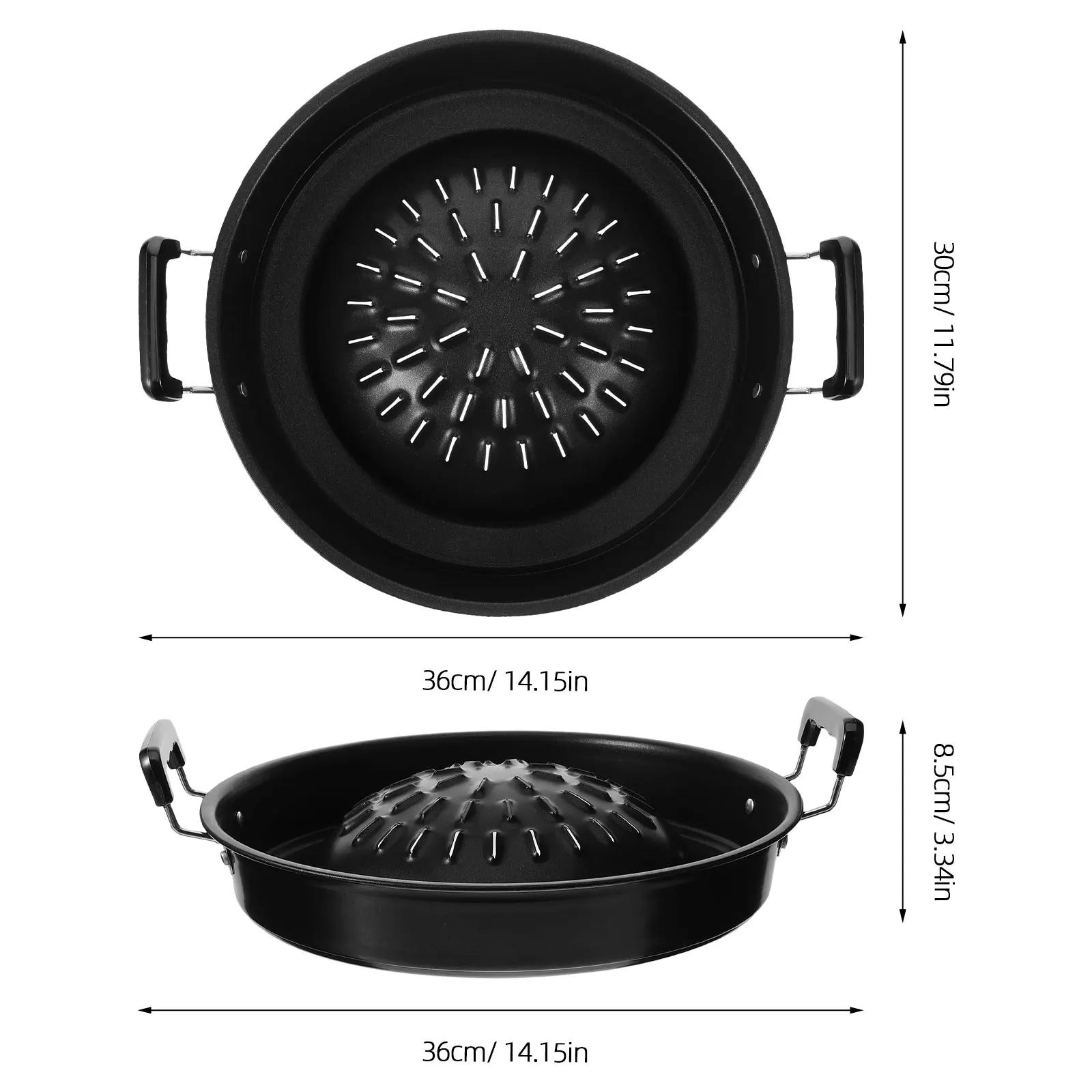 

Stainless Steel BBQ Grill Pan Korean Bbq Stove Multi Function Pot Large Cooking Surface Easy Clean Gatherings Festive Party