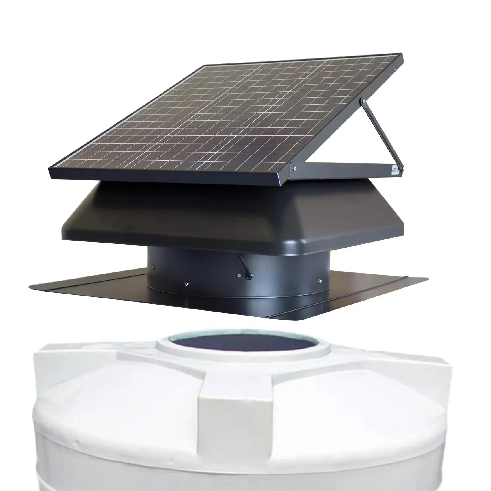 

50W 14 inch solar energy vent fan exhaust metal no power roof mounted fan dc roof ventilation water tank extractor chiller