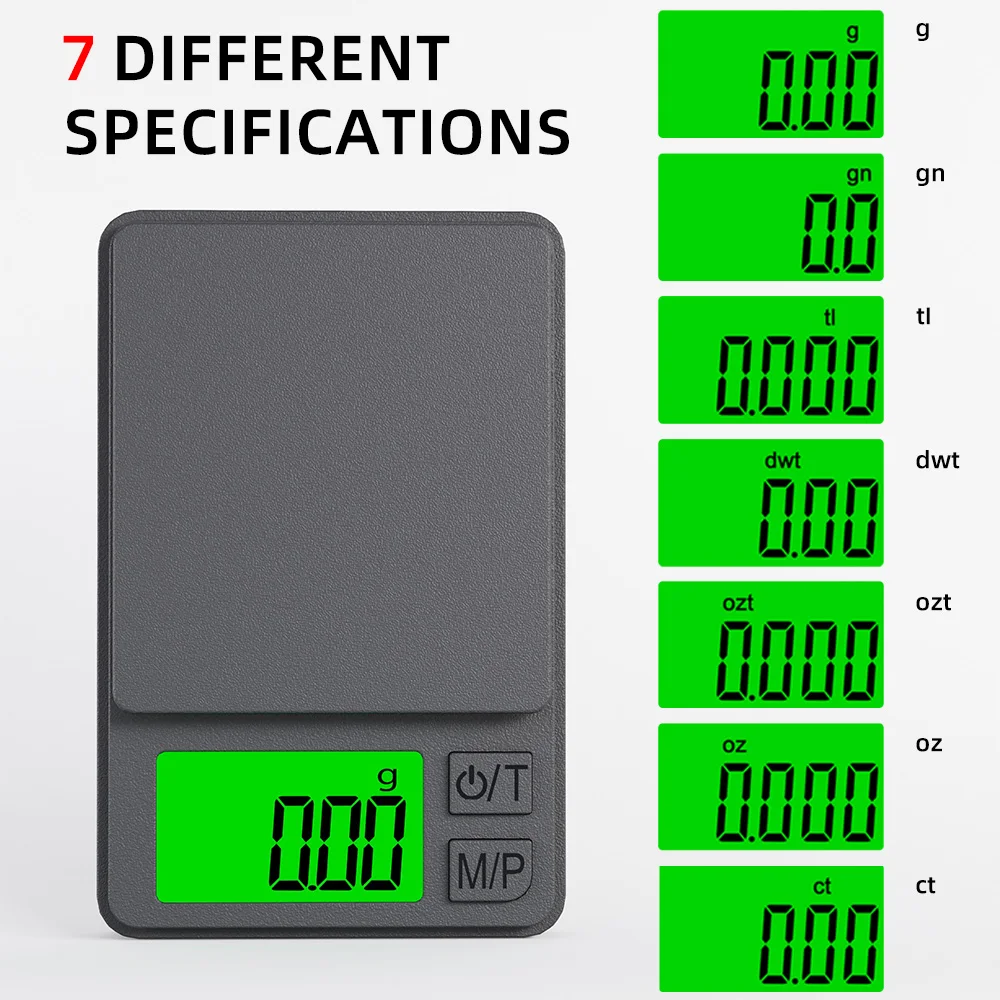 مقياس مجوهرات صغير Fodwet 0.01 جرام، مقياس جيب محمول مع معايرة ووحدة متعددة لمجوهرات إكسسوارات الأعشاب