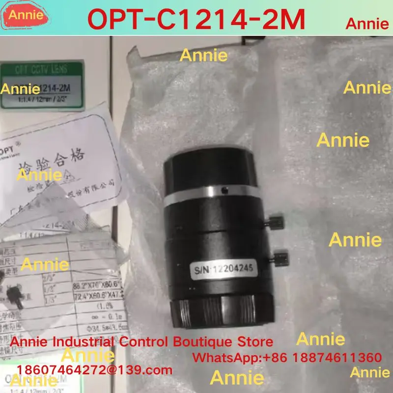 brand-new  Industrial lenses, fixed focus lenses, OPT-C1214-2M