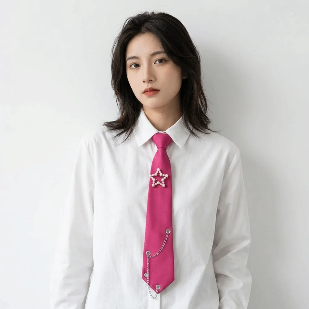 Clothing Decoration Korean Style Star Tie Choker JK Long Necktie Academic Style Tassels Shirt Tie Women