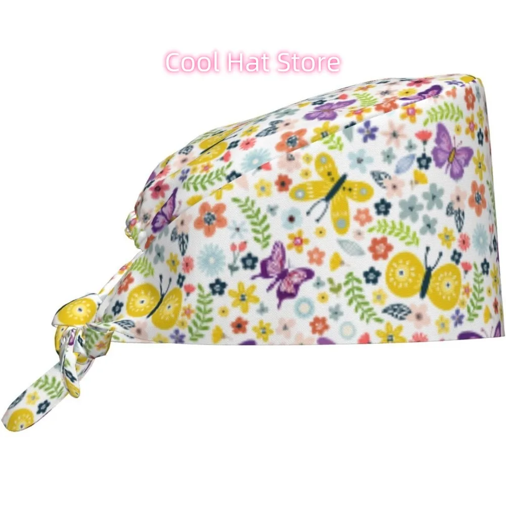 1pc Adjustable Nurse Scrub Cap with Sweatband & Built-In Absorbent Towels - Quick-Dry Hat, Lightweight 100% Polyester