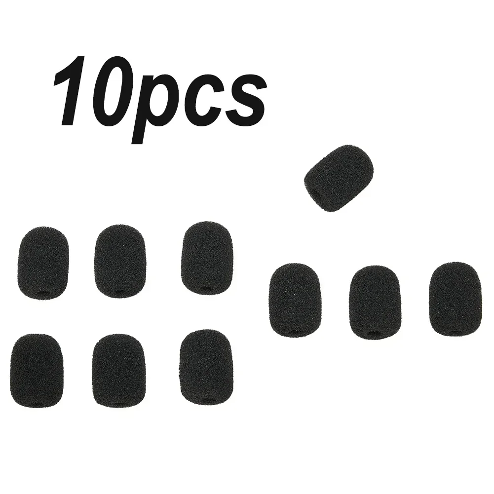 10pcs Mini Headset Microphone Sponge Windshied Foam Windscreen Filter Replacement Mic Lavalier Cover Protector Shell Accessories