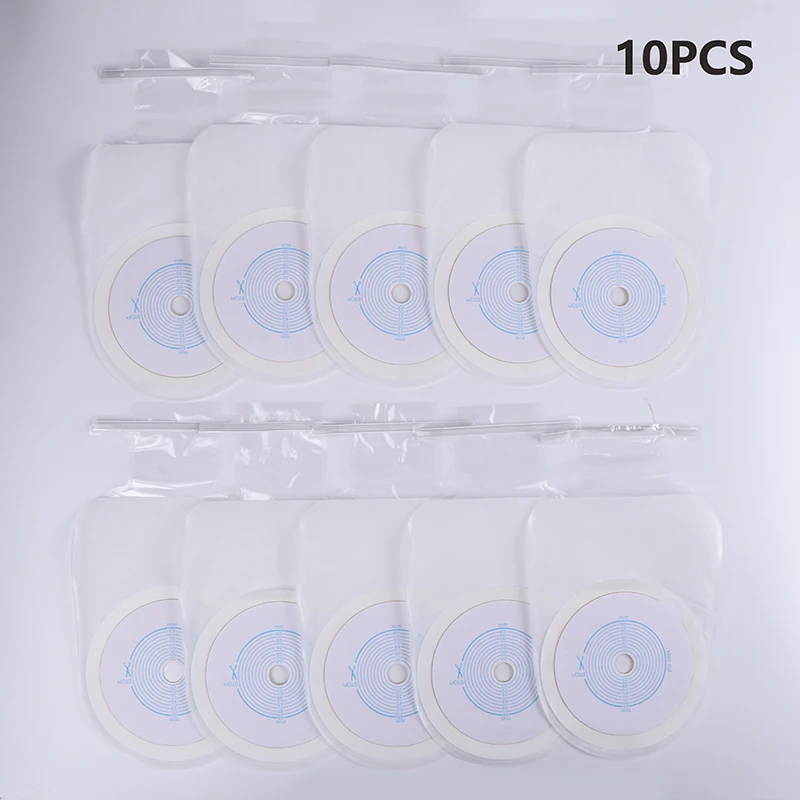 10pcs Drain Valve One-piece System Colostomy Bags For Adults Disposable Colostomy Pouch Opening With Clip Closure