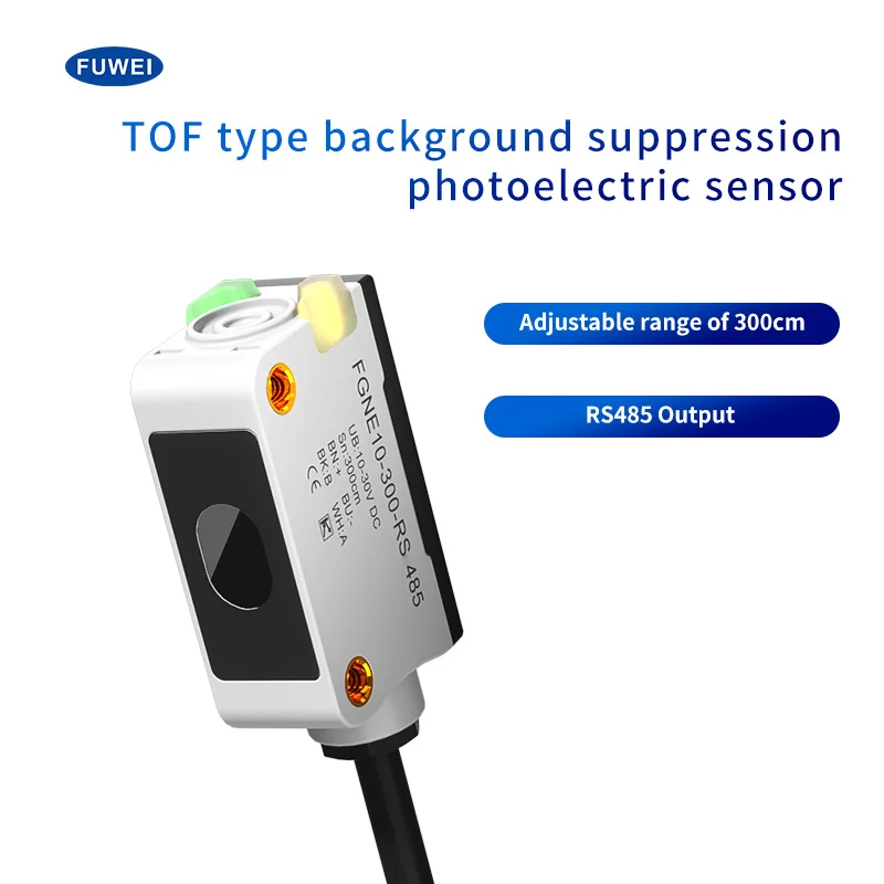 

﻿ FUWEI Background Suppression Photoelectric Switch Sensor AGV Obstacle Avoidance Forklift Place FGNE10-300-RS485 Square Shape