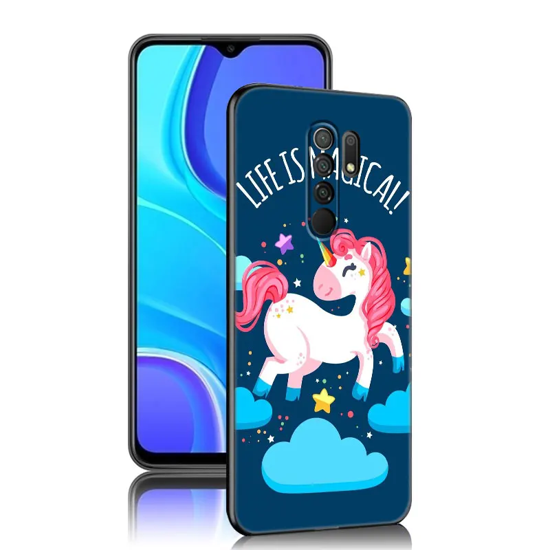 Cute Cartoon Unicorn Phone Case For Xiaomi Redmi 7A 8A 9A 10A 9C 10C 9i 10X K20 Note 5 6 Pro 9T Mi A2 8 10 Lite A3 Mix 3 Cover