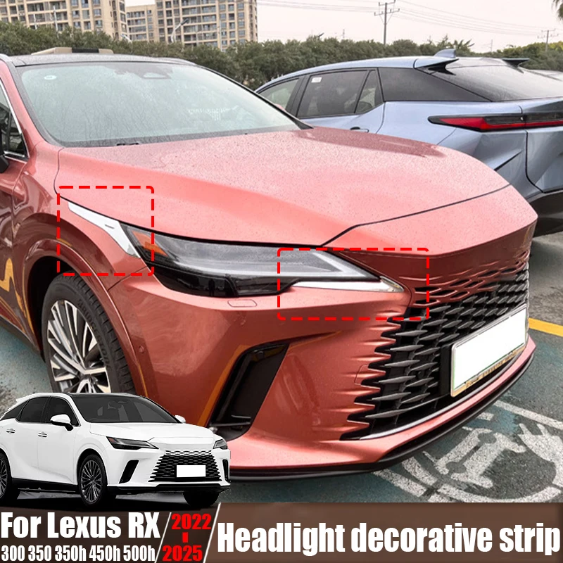 Modified headlight eyebrow decorative strip car exterior decoration accessories For Lexus RX 300 350 350h 450h 500h 2022-2025