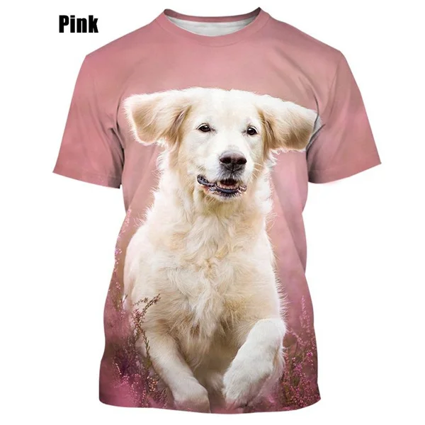 Labrador Retriever 3D printing T-shirt New Fashion Animal Cute Dog Fun Casual Round Neck T Shirt