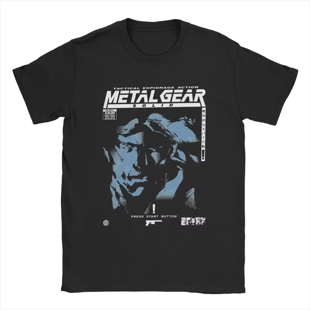 Novelty Game Metal Gear Solid Option C T-Shirt for Men Women Cotton T Shirts MGS Gothic Phantom Hipster Short Sleeve Tee Tops