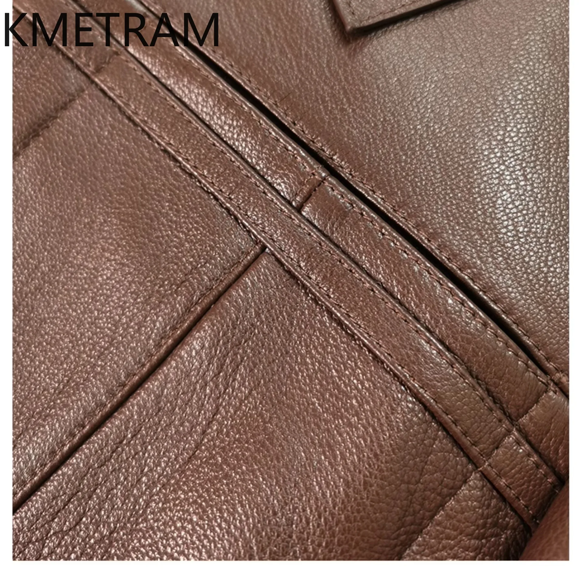 Giacca in pelle di pecora naturale al 100% Donna Corta Marrone Giacche in vera pelle Donna Novità in capispalla Abiti autunnali 2025 дубл Sbianка