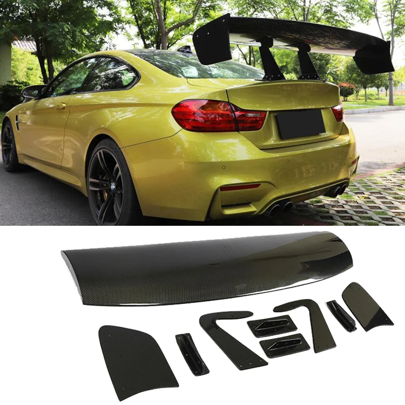 Rear Trunk Spoiler Boot Lip for Nissan GTR Ford Mustang Toyota GT86 Subaru BRZ All Sedan Coupe Big Barb Type Carbon Fiber / FRP 