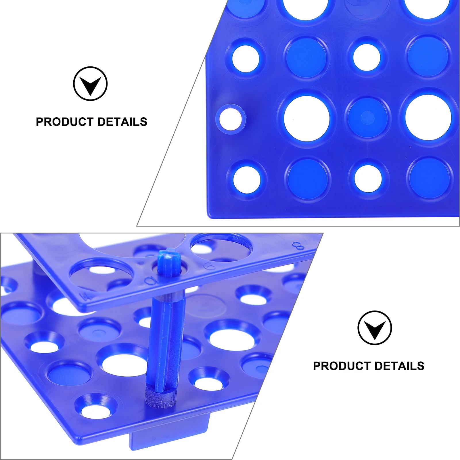 

2 Pcs Tube Rack for Test Stand Plastic Laboratory Tool Detachable Holder Tubes