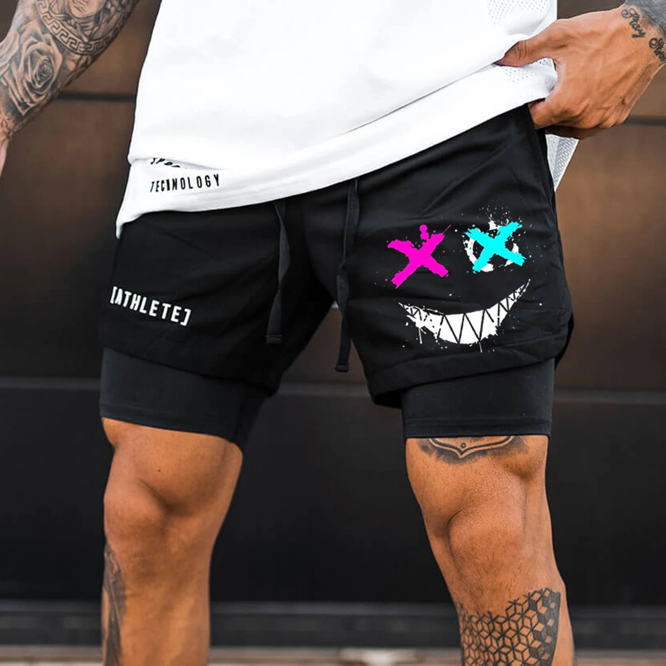 Performance Shorts For Men Spring Summer Casual Loose Sports Running Basketball Bicycle Short Pants Printing Seaside Shorts