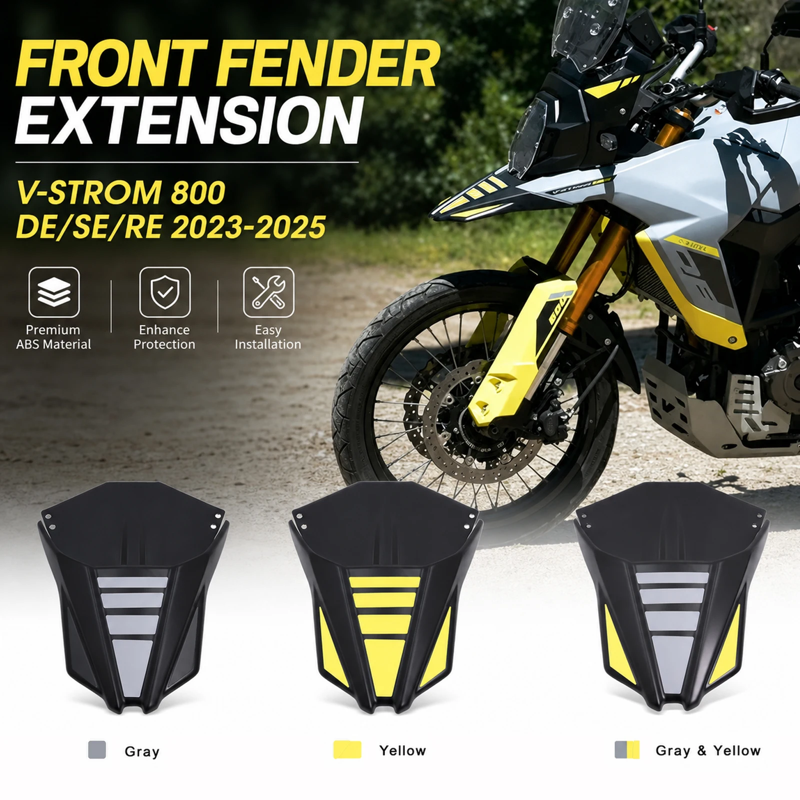 FOR V-Strom 800 DE / SE / RE 2023 2024 2025 26Motorcycle Front Fender Beak Extension Wheel Cover Mudguard Extender Cover Fairing