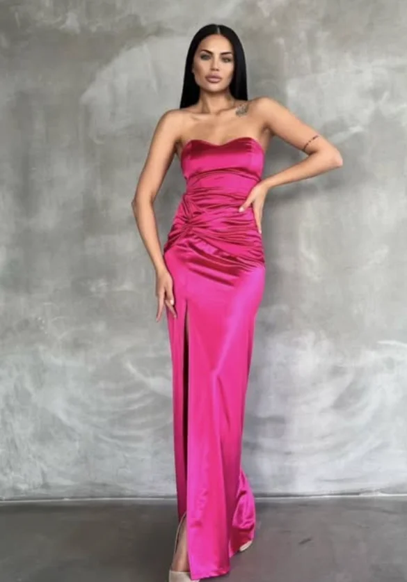 High Quality Customized Sweetheart Floor Length Back Strap Sleeveless Vestidos Elegantes Para Mujer Lowime Evening Dress فساتين