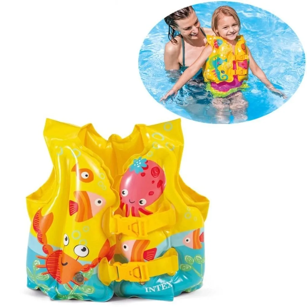

Not Falling Off Child Buoyancy Vest Adjustable Anti Rollover Baby Swimming Jackets Cartoon Stable Swimming Vest Water Play