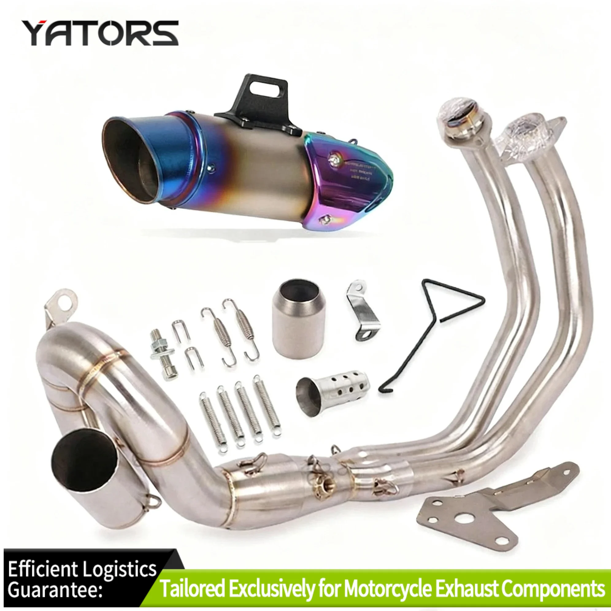 

For Yamaha MT-07 FZ07 2014-2021 Exhaust & Exhaust Systems - Blue Front Link Pipe Tail Muffler