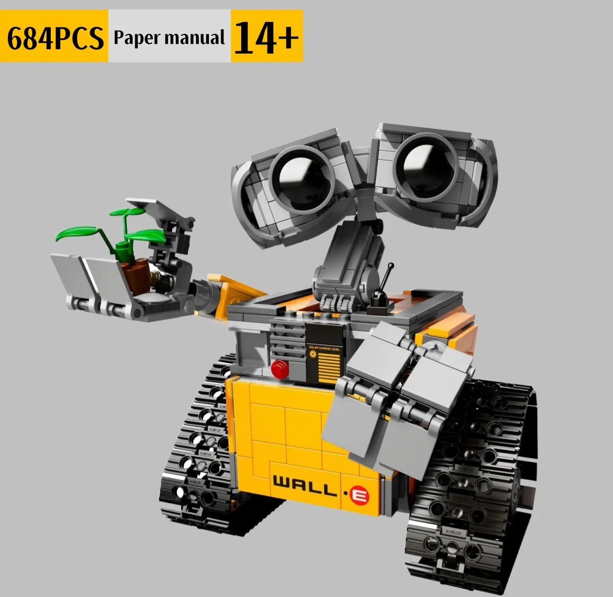 

Новинка 2025 года, InStock, 687 шт., робот-фильм, мобилизация Wally 21303, совместимая собранная игрушечная модель, детский подарок на день рождения «сделай сам»