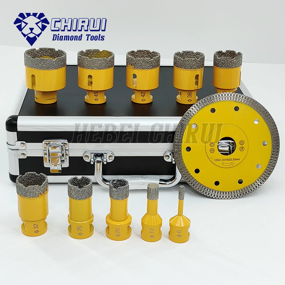 

Yellow Color M14 Diamond Tile Bit Ceramic Porcelain Drilling Bits Set Diamond Saw Blade Cutting Disc Kit