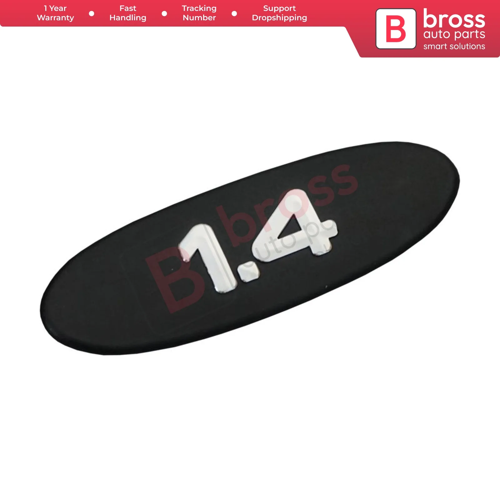 

Bross Auto Parts BSP574 Black 1.4 Badge Monogram Emblem for Renault Clio Fast Shipment Free Shipment Ship From Turkey