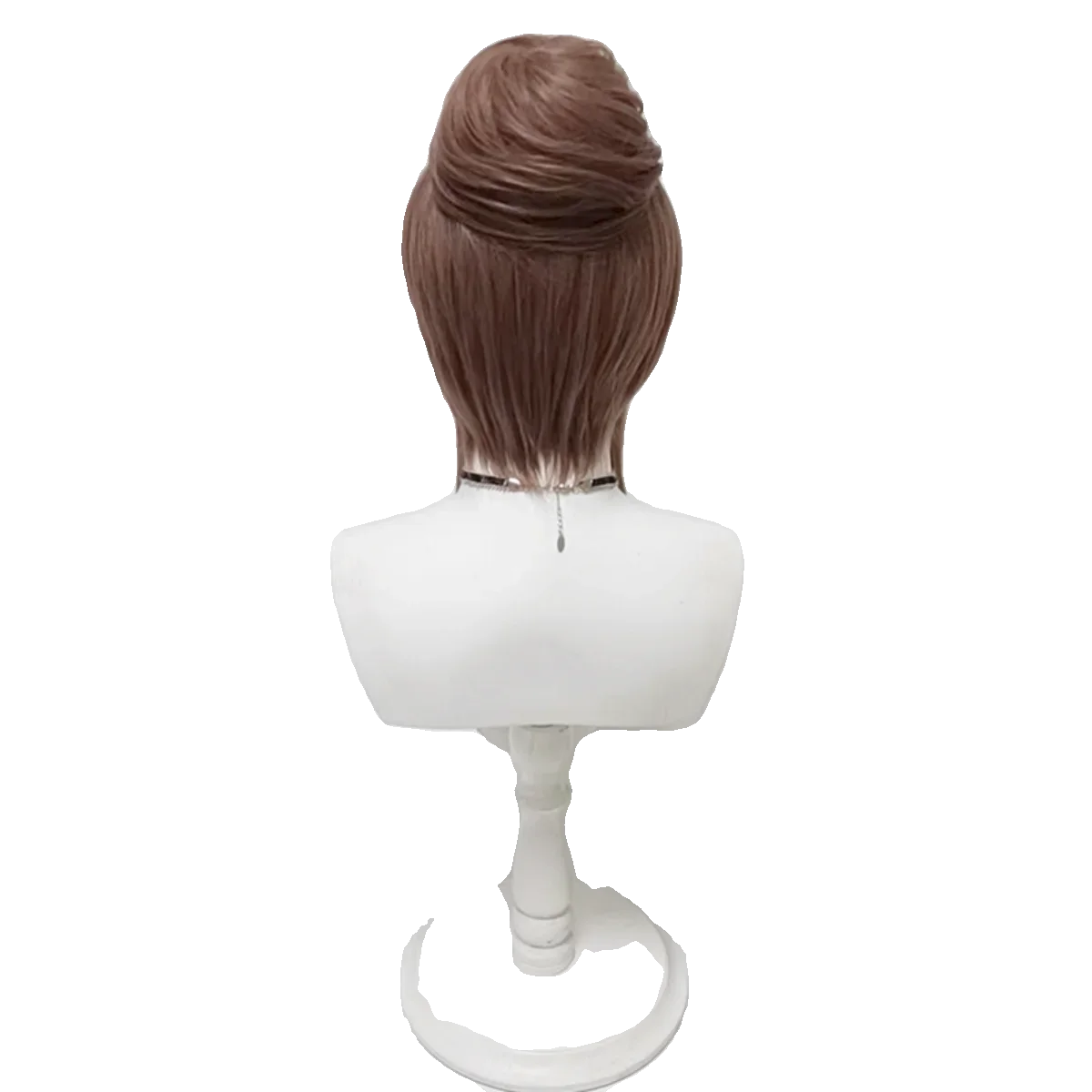 Noir nikke deusa da vitória cosplay peruca marrom coque sintético resistente ao calor cabelo traje de halloween role play festa perucas