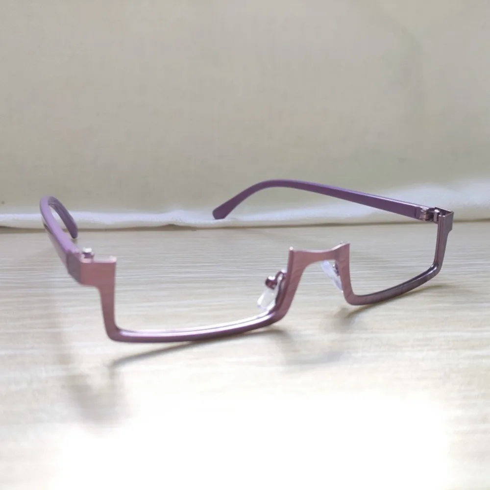 Personalized Square Oval Half Frame Glasses COS Multicolour Eyeglasses Photography Prop Anime Fake Glasses Adults