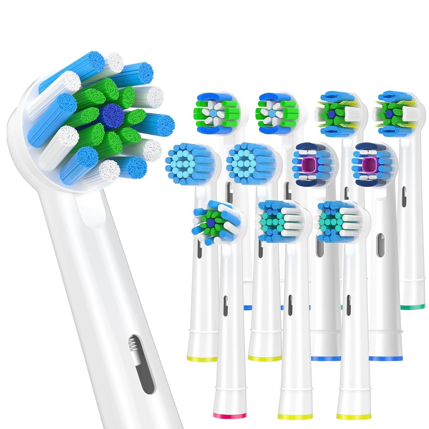 Tandenborstelkop compatibel met Oral b Braun elektrische tandenborstel, precisie vervangende opzetborstels voor Pro Smart Genius, Effici
