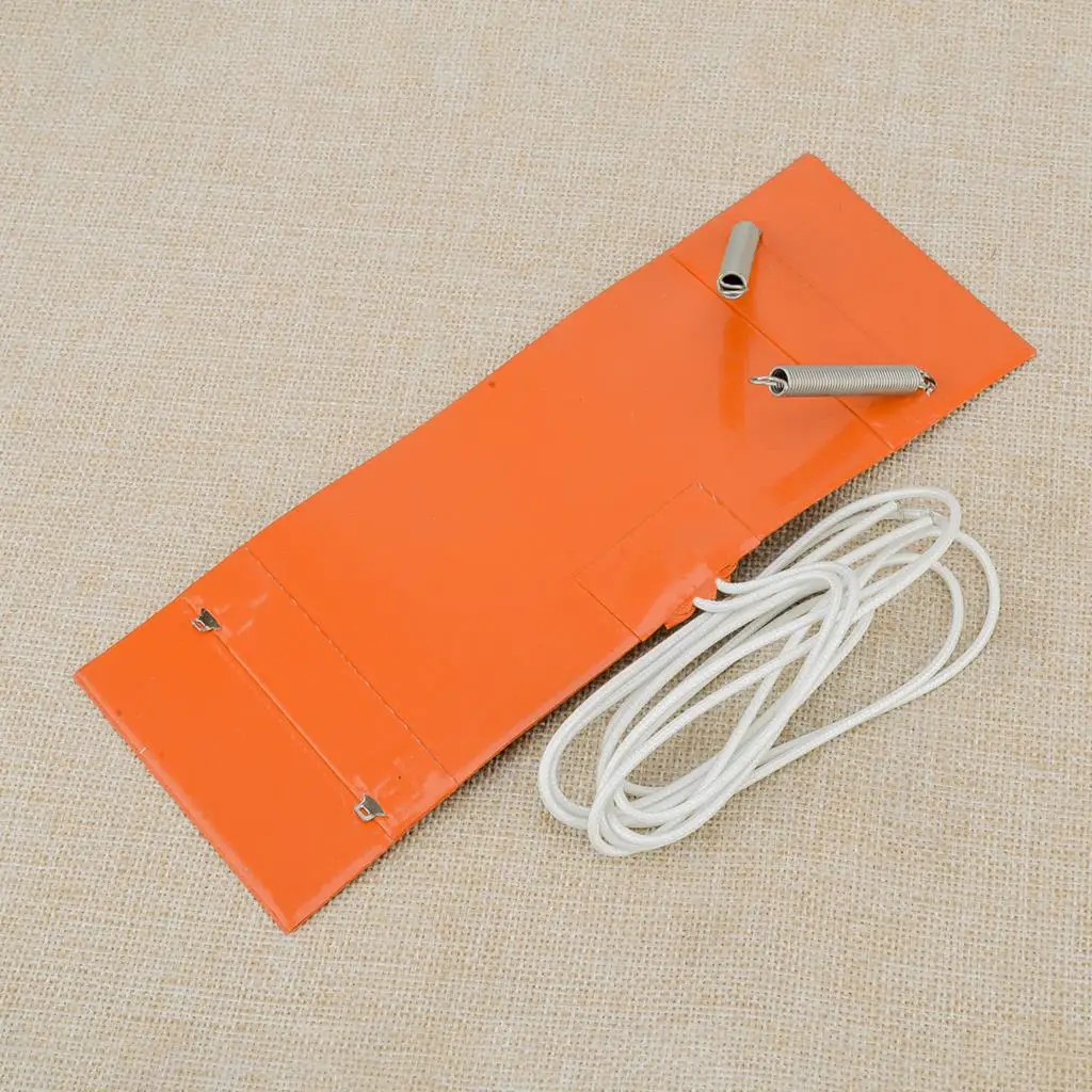 12V 250x90mm Electric Heating Ring Pad Car Fuel Filter Air Diesel Parking Heater Mat Orange Silicone