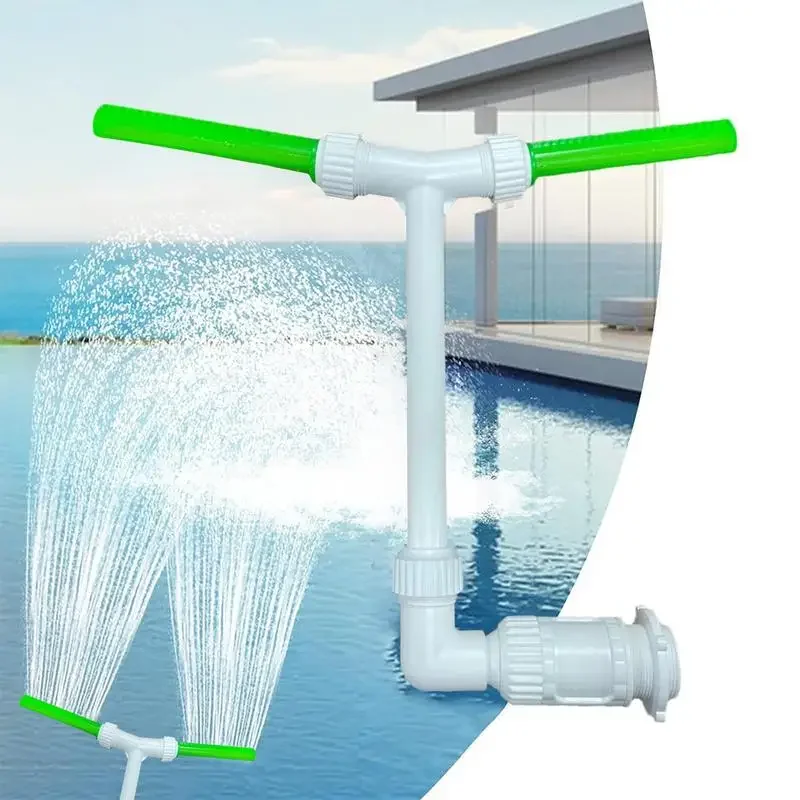 Swimming Pool Fountain Sprays Colorful LED Lights Pool Waterfall Fountains Outdoor Swimming Pool Spa Pond Waterfall Decoration