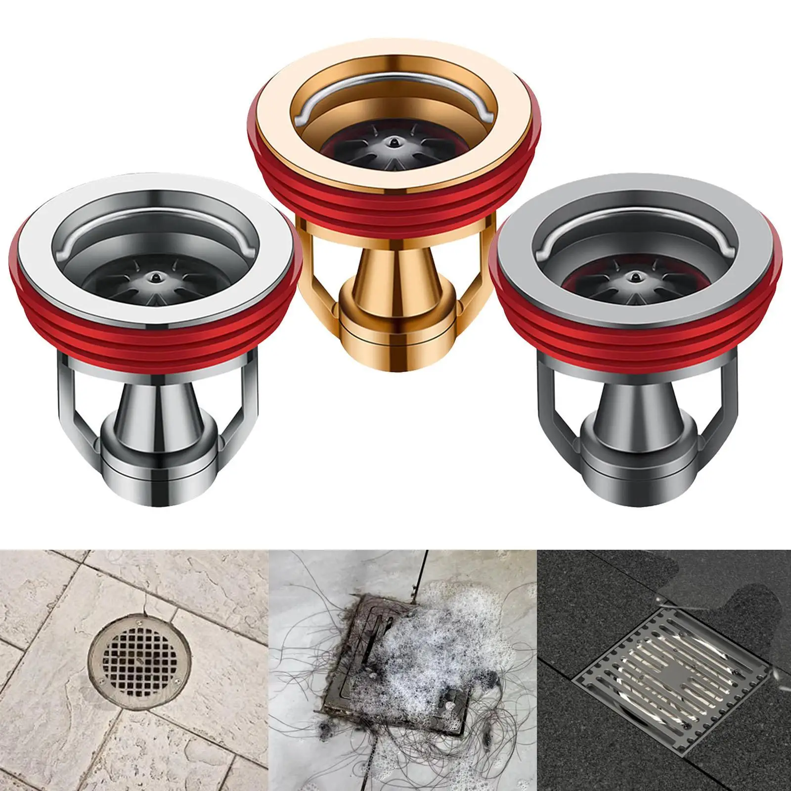 Drain Backflow Preventer, Drain Core, Lightweight And Rust-resistant Copper Sewer Plug for Laundry, Bathroom, Basement And Home.