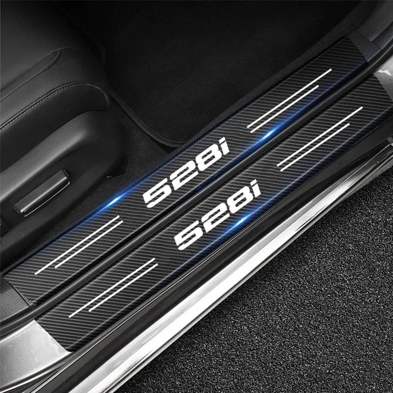 Car Door Sill Protection Scuff Plate for BMW 5 Series 528i Badge F11 F10 F07 GT5 M5 G30 G31 G38 Trunk Bumper Anti Scratch Strips