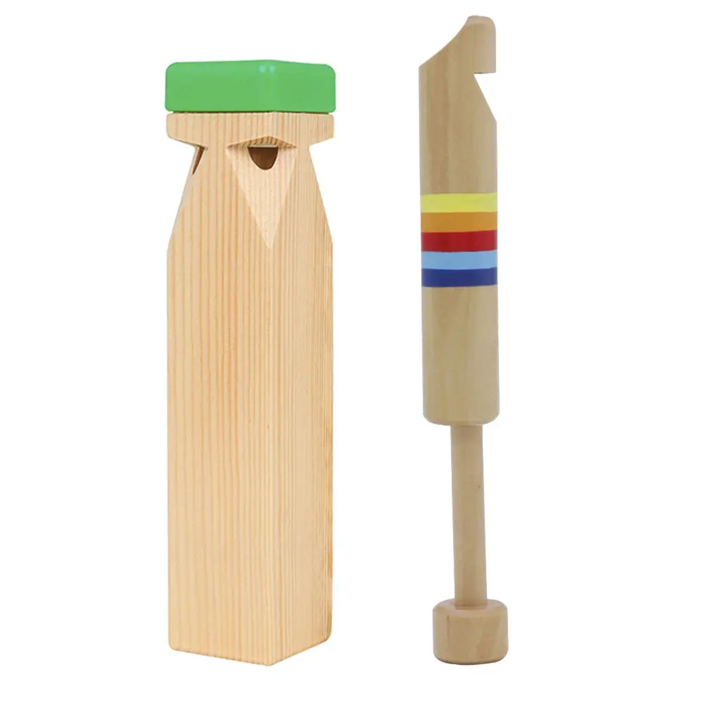

2Pcs Slide Whistles Wooden Children Educational Flute Sound Play Whistle Train Small Kids Music Supplies Slide Whistle