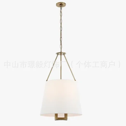 Contemporary Style All Copper Pendant Light Simple Retro Creative Villa Living Room Dining Room Design Single Head Pendant Light