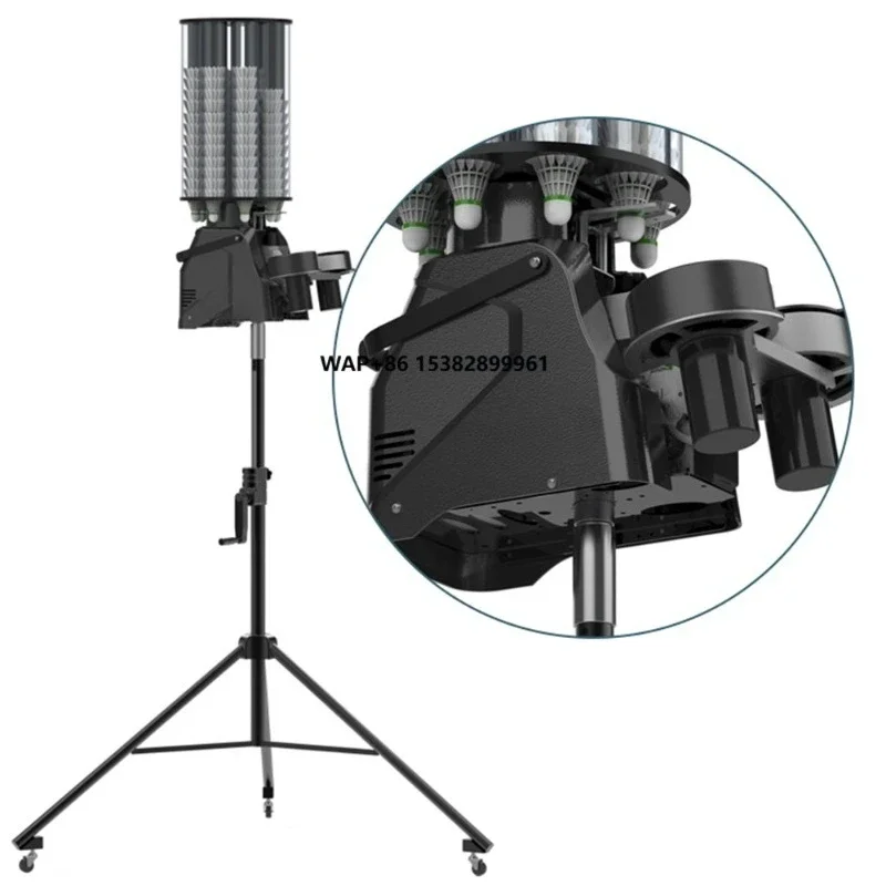 2025 Hot Selling Automatic Badminton Ball Machine APP Remote Control Equipment Feeder for Training Practice