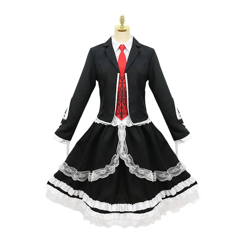 Dangaronpa Celestia Ludenberg Cosplay Dangaronpa Costume School Uniform Women's Halloween Full Set Gothic Lolita Costume Party