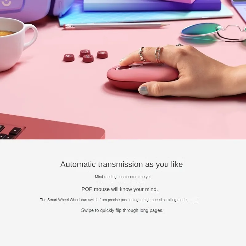 로지텍 마우스 무선 블루투스 마우스 태블릿, 사무실 노트북 크로스 스크린 작동, 작고 귀여운 휴대용