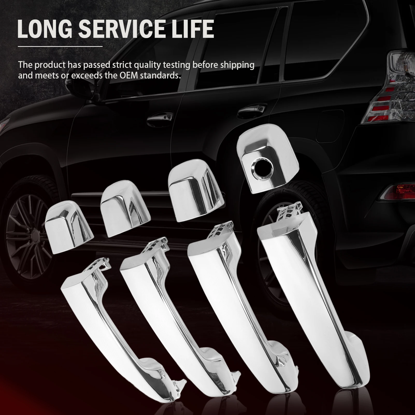 

4 шт. хромированная передняя задняя левая правая наружная ручка двери 6921060100 для Toyota Land Cruiser 4Runner и Lexus LX570 GX460 2008-2018