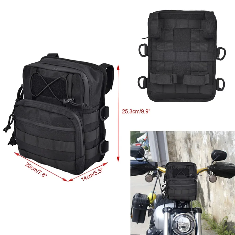 Club Style Utility Molle Traveller Bar Handlebar T-Bar Bag Handle Bags For Harley Dyna Street Bob FXBB Softail Sportster