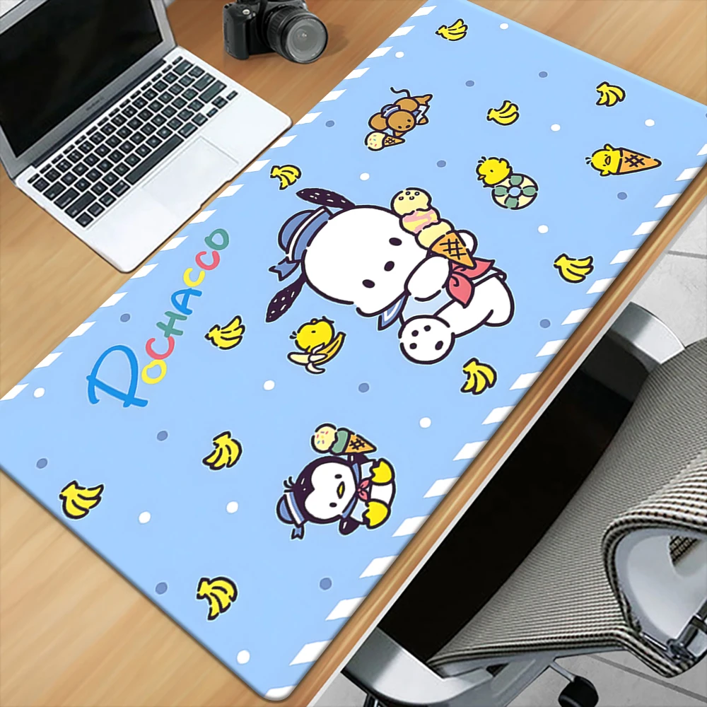 Cute sanrio Pochacco mouse pad, keyboard, gaming accessories, mouse pad, gaming office computer, PC gaming console coasters