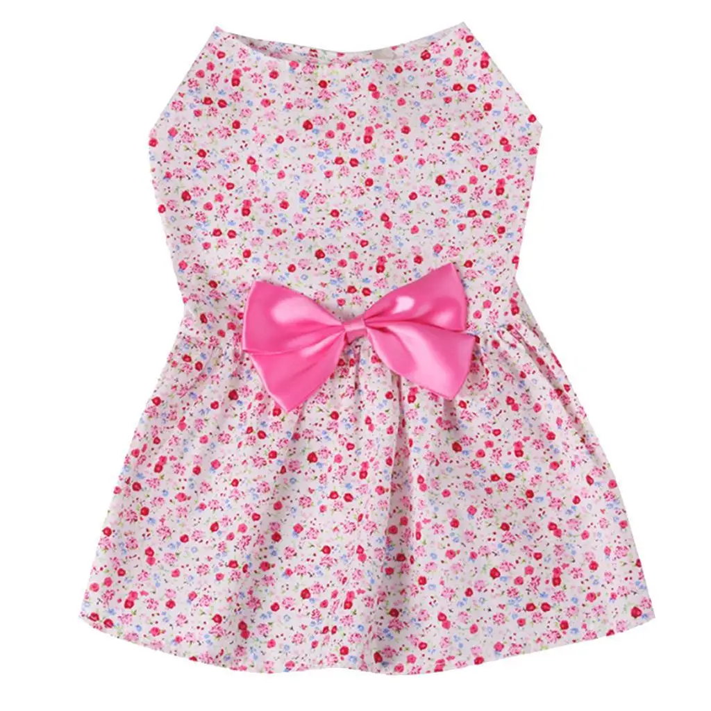 Pet Dress Small Dog Cat Skirt Floral Clothes Summer Party Fashion Outfit