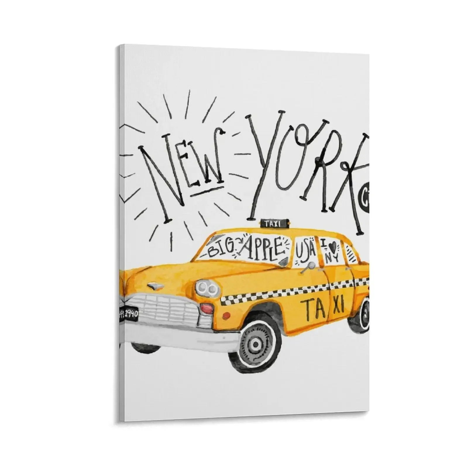

New York Taxi Canvas Painting wall art room decoration accessories Decoration home