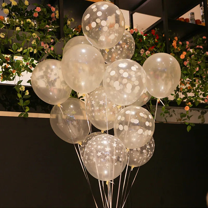 12 Inch Thickened Dot Floating Balloon Opening Propose Wedding Birthday Party Decoration Wave Dot Latex Balloon Baby Shower