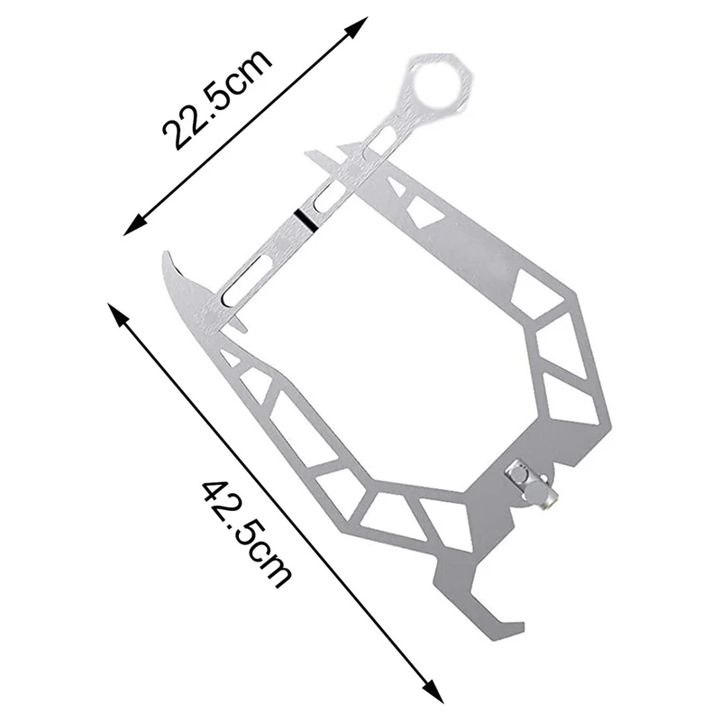 Contour Gauge With Lock, 5Inch And 10Inch Contour Duplications Gauge With Dock Hook Convenient Hanging Threading Tool