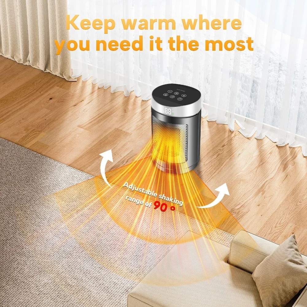 Portable For Smart Hot Air Heater with 6 Settings Energy Saving Remote Control and Multi Protection Safety System