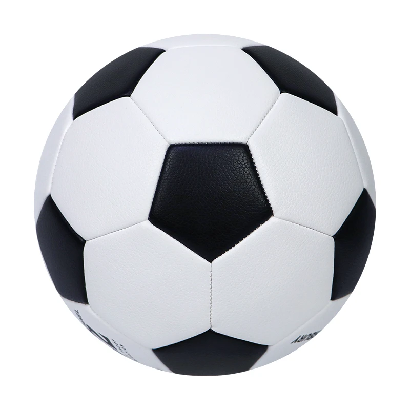 SIRDAR Professionelle Trainings-Fußbälle, Größe 5, klassisch, weiß, schwarz, dicker, PU, eng gewebt, geeignet für Trainingsübungen oder Geschenke