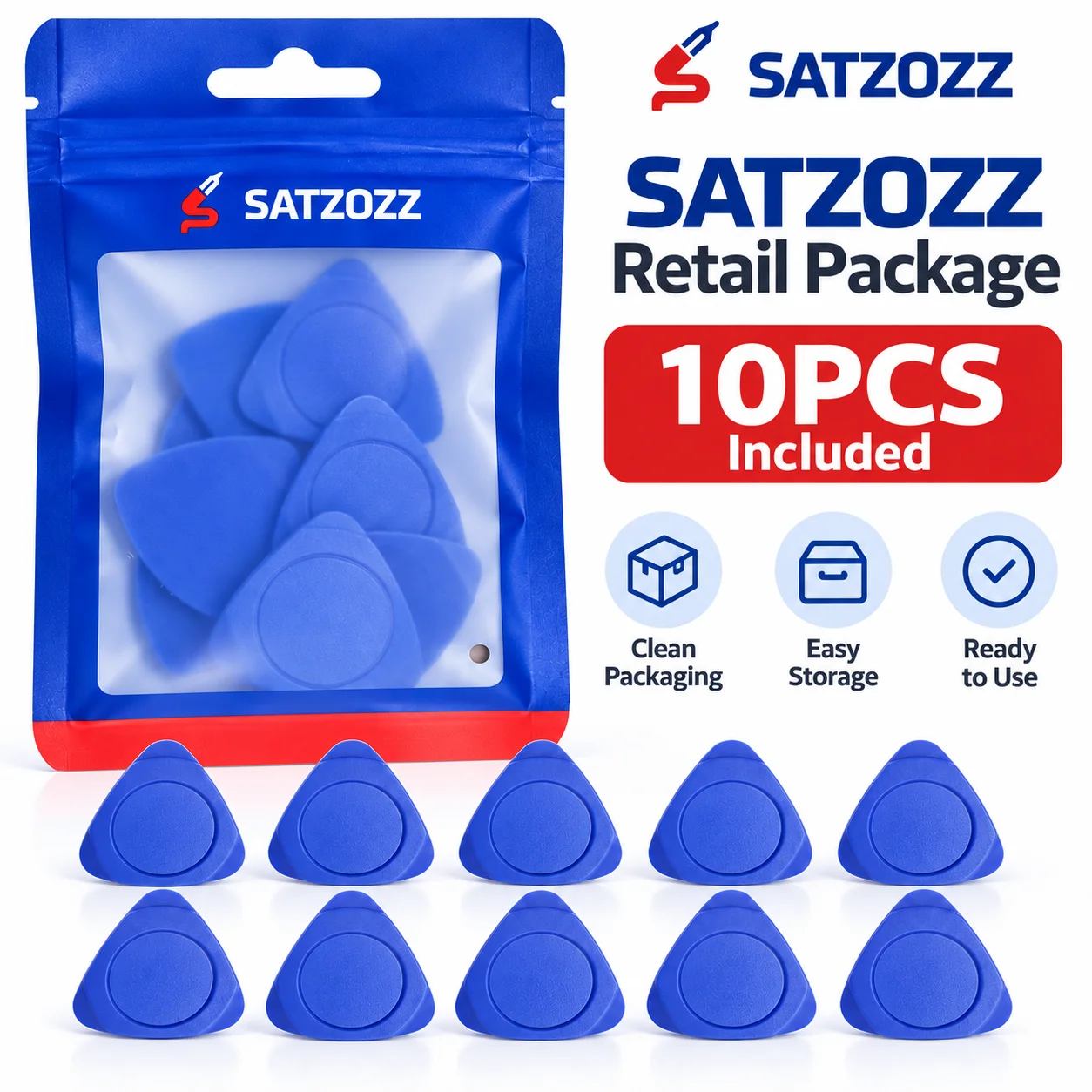 SATZOZZ 10 Stück Kunststoff-Öffnungswerkzeuge zum Hebeln für Handybildschirm iPhone iPad Tablet Laptop Elektronik-Reparatur – Detail 1